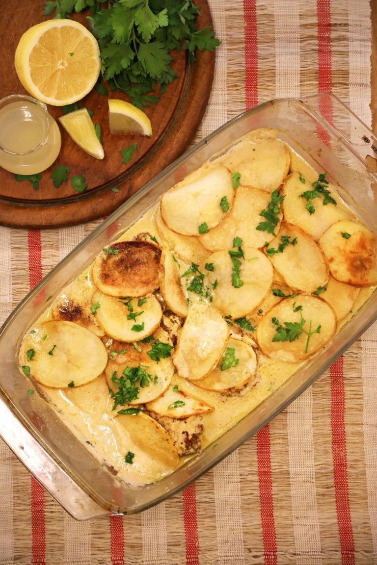 lamb and tahini bake