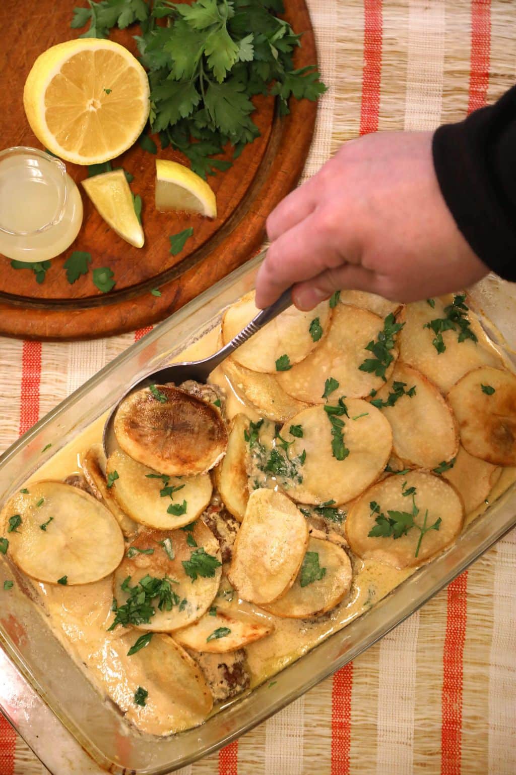 lamb and tahini bake