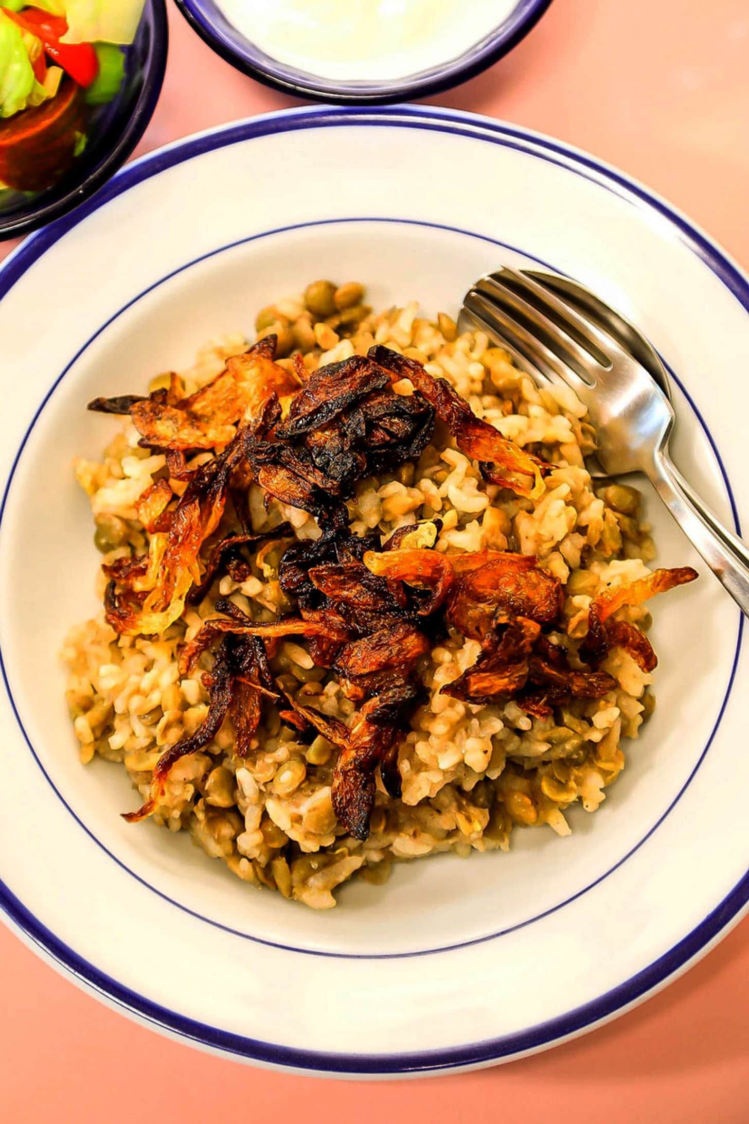 Mujadara (Lentils, Rice & Crispy Onions)