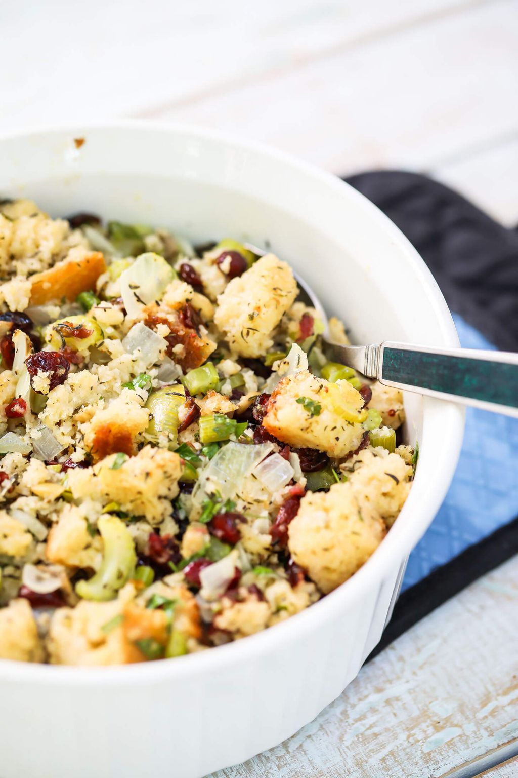 Thanksgiving Sourdough Stuffing {Outside of Turkey} - FeelGoodFoodie