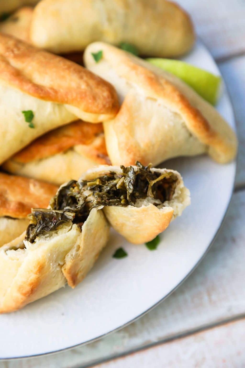 spinach fatayer