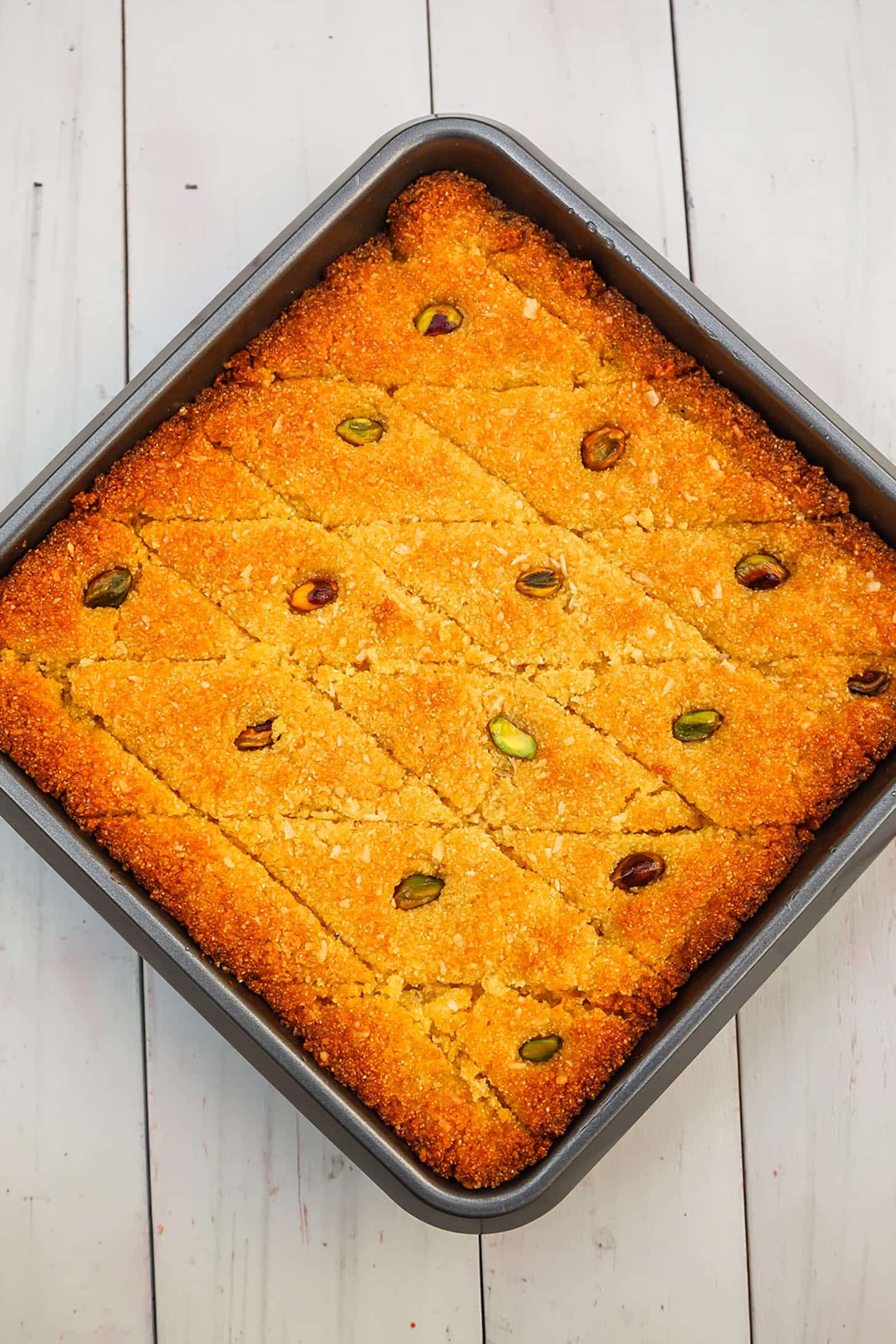 Around the World in Twelve Plates - Egyptian Basbousa - Dish 'n' the Kitchen