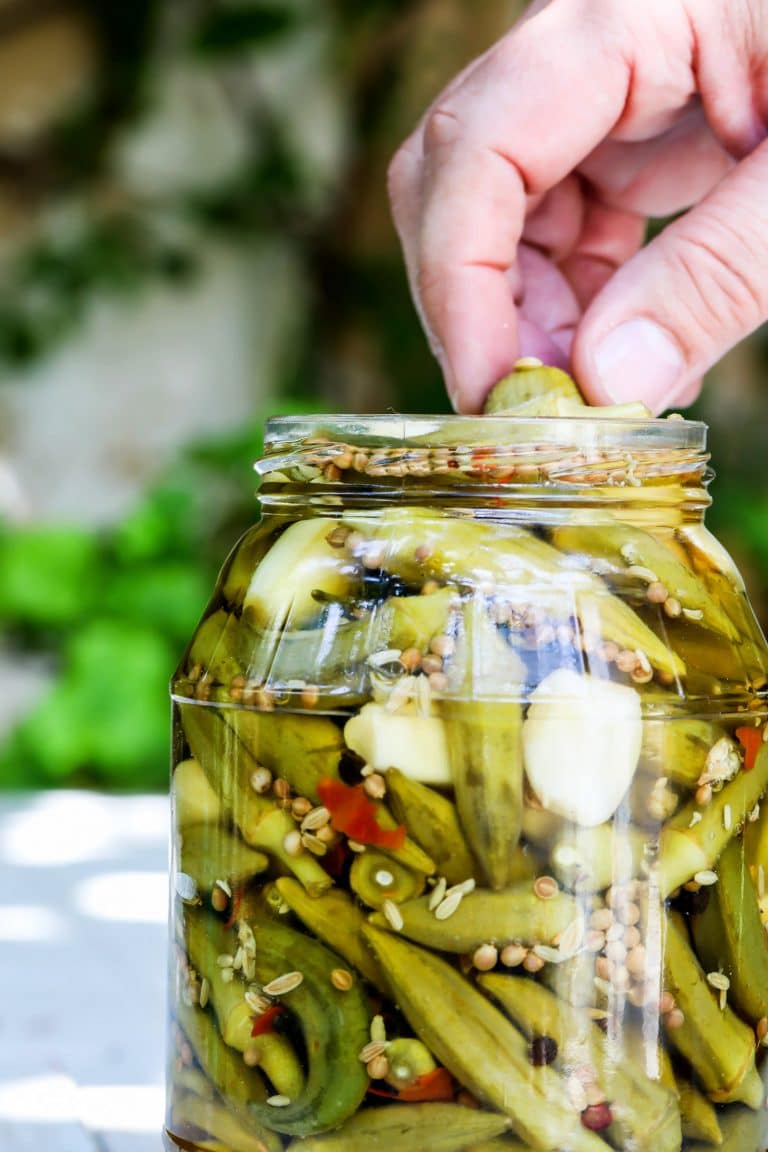 Pickled Okra (Crisp, Peppery & Flavorful)