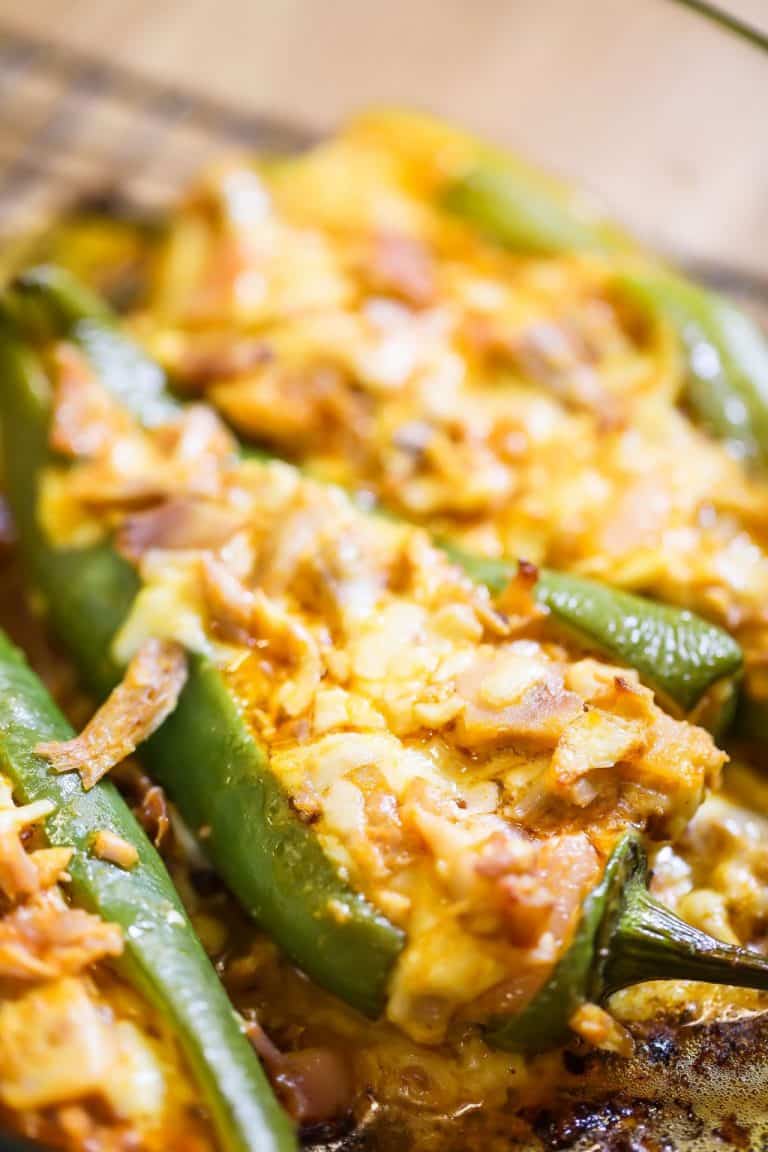 Buffalo Chicken Stuffed Peppers (Cheesy & Delicious)